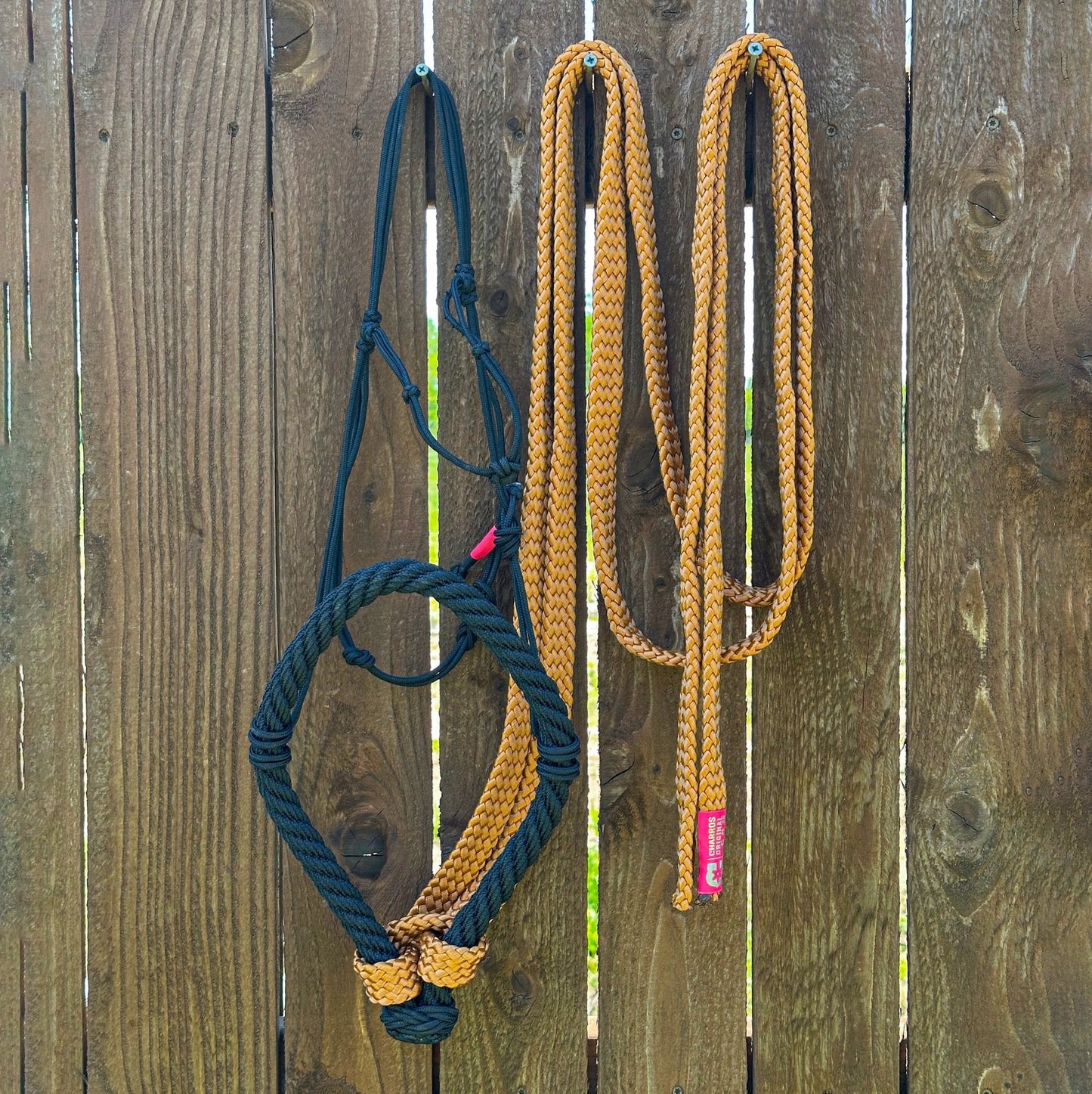 Charros Horse Copper Reins Halter Bosal Falsa/Rienda - M - Royal Saddles - Charro Bozal