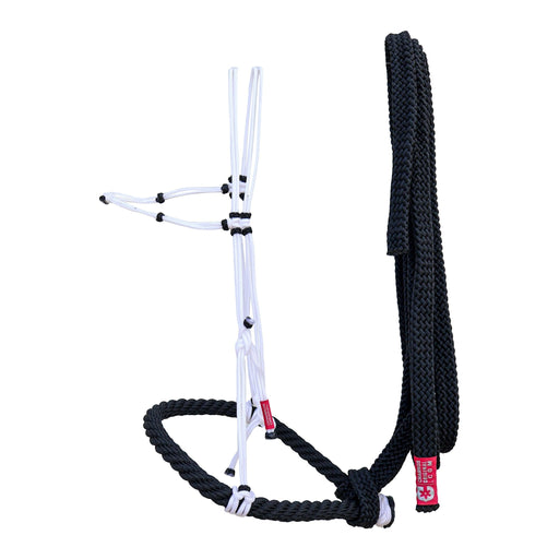 Charros Original White Bosal Falsa/Rienda Horse Halter - M - Royal Saddles - Charro Bozal