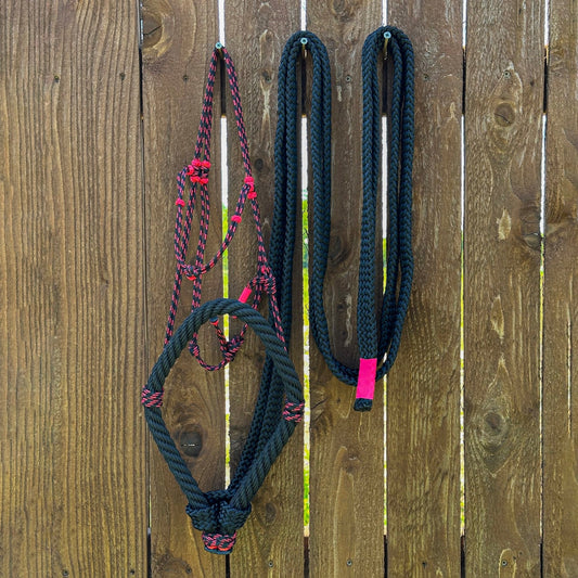 Charros Rojo Original Bosal Falsa/Rienda Horse Halter - M - Royal Saddles - Charro Bozal