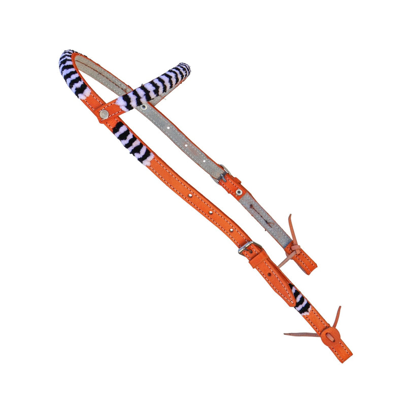 Chomite Charro Orange Cabezada Chomiteada Headstall - M - Royal Saddles - Charro Headstalls/Cabezada