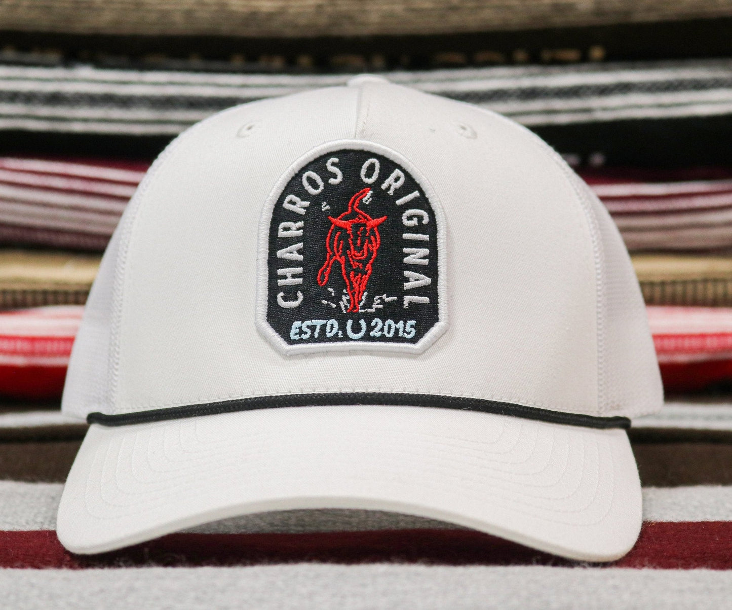 Classic Curve White Charros Original Cap - M - Royal Saddles - Charros Original Hats