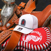 Classic Curve White Charros Original Cap - M - Royal Saddles - Charros Original Hats