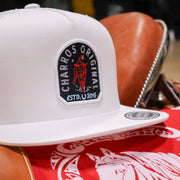Classic White Charros Original Trucker Cap - M - Royal Saddles - Charros Original Hats