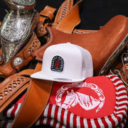 Classic White Charros Original Trucker Cap - M - Royal Saddles - Charros Original Hats