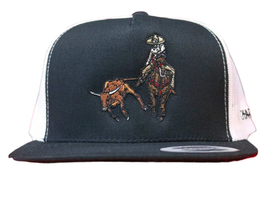 Colas Charro Snapback Black Hat - M - Royal Saddles - Charros Original Hats