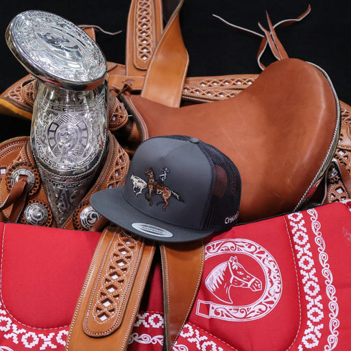 Colas Gris Trucker Snapback Cachucha Charros Original Cap - M - Royal Saddles - Charros Original Hats