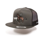 Colas Gris Trucker Snapback Cachucha Charros Original Cap - M - Royal Saddles - Charros Original Hats