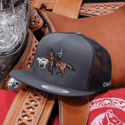 Colas Gris Trucker Snapback Cachucha Charros Original Cap - M - Royal Saddles - Charros Original Hats