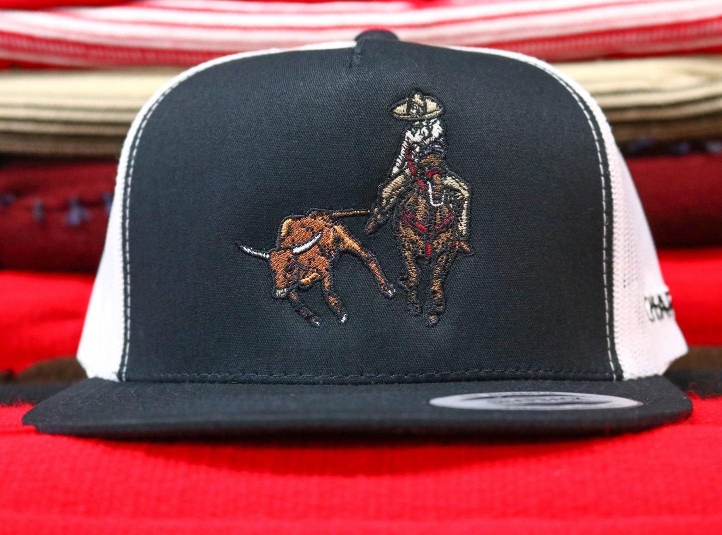 "Colas" Logo Snapback Black Hat - M - Royal Saddles - Charros Original Hats