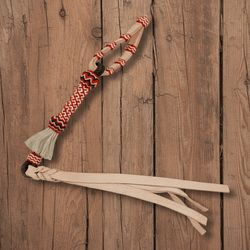 Cuarta Cafe Orange Charra Chomite Leather Quirt - M - Royal Saddles - Charro Whips/Cuartas