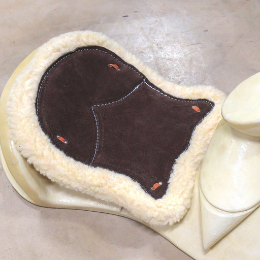 Dark Brown Asiento Borrego Western Saddle Leather Wool Cushion - M - Royal Saddles - Charro Saddle Parts