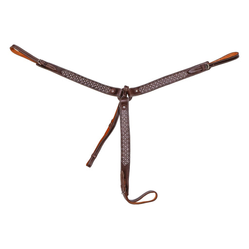 Dark Brown Breast Collar Pecho Pretal Resacado Charreria - M - Royal Saddles - Charro Breastcollar/Pechera