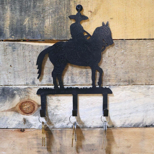 Engraved Wall Mounted Charro Key Holder Metal - M - Royal Saddles - Decor & Gifts