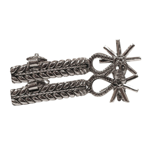 Espuela Doble Torsal Acero Rodaja Diseno Steel Spurs - M - Royal Saddles - Charro Spurs/Espuelas