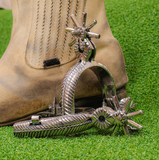 Espuela Ralladas Acero Stainless Steel Spurs - M - Royal Saddles - Charro Spurs/Espuelas