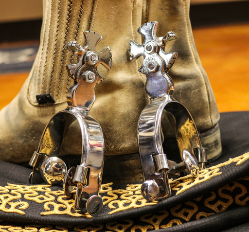 Espuelas Charras Jinete Montar Toro Bull Riding Spurs - M - Royal Saddles - Charro Spurs/Espuelas