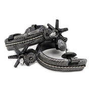 Espuelas Charras Mill Rayas Negras Mexican Black Spurs - M - Royal Saddles - Charro Spurs/Espuelas