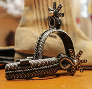 Espuelas Charro Finas Negras Pavonadas Spurs - M - Royal Saddles - Charro Spurs/Espuelas