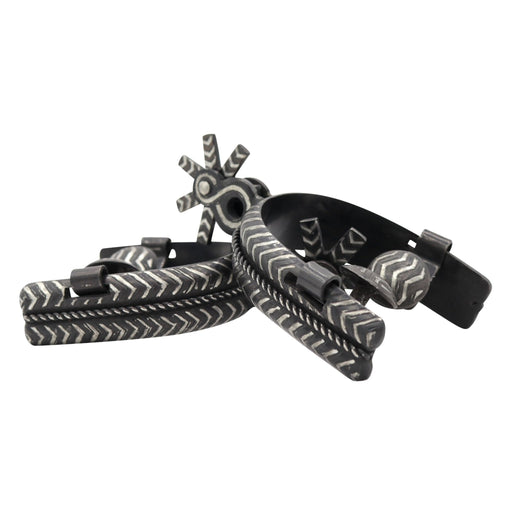 Espuelas Charro Finas Negras Pavonadas Spurs - M - Royal Saddles - Charro Spurs/Espuelas
