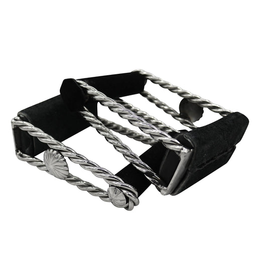 Estribos Torcidos Acero Inoxidable Charro Saddle Stirrups - M - Royal Saddles - Charro Saddle Parts