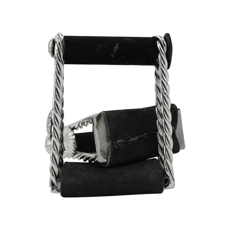 Estribos Torcidos Acero Inoxidable Charro Saddle Stirrups - M - Royal Saddles - Charro Saddle Parts