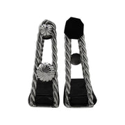 Estribos Torcidos Acero Inoxidable Charro Saddle Stirrups - M - Royal Saddles - Charro Saddle Parts