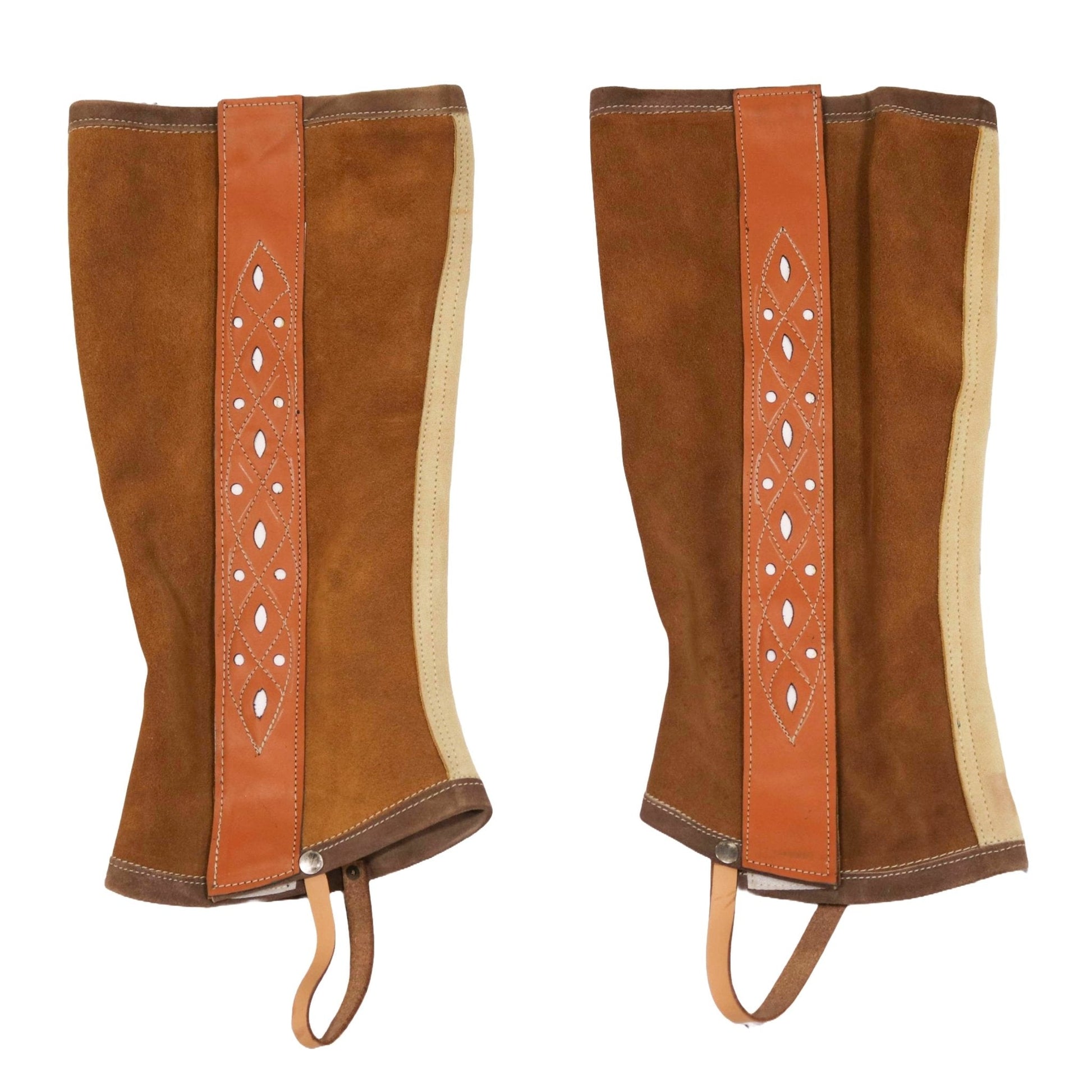 Gamuza (M) Polainas Suede Cowboy Half Chaps Charros - M - Royal Saddles - Charro Polainas/Chaps