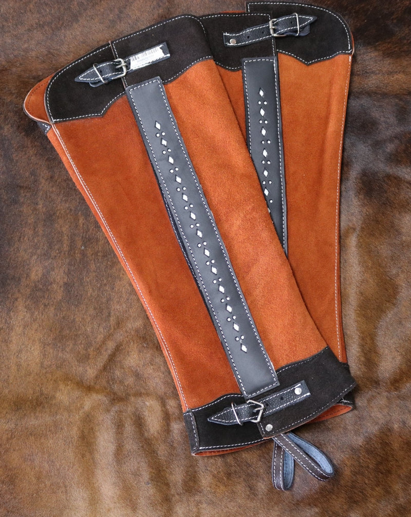 Gamuza Polainas Largas Charras Long Suede Chaps - M - Royal Saddles - Charro Polainas/Chaps