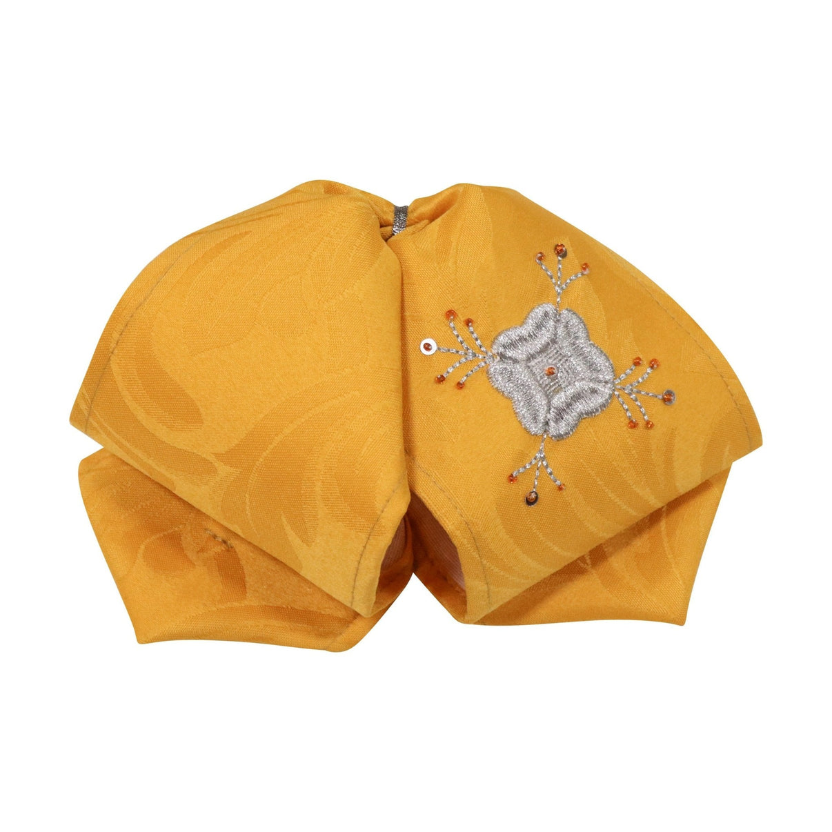 Golden Yellow Charro Mono Diseno Grey Flower Bowtie Camisa - M - Royal Saddles - Monos Charros