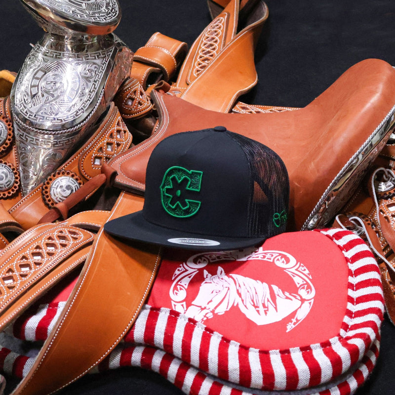 Green "C" Charros Original Snapback - M - Royal Saddles - Charros Original Hats