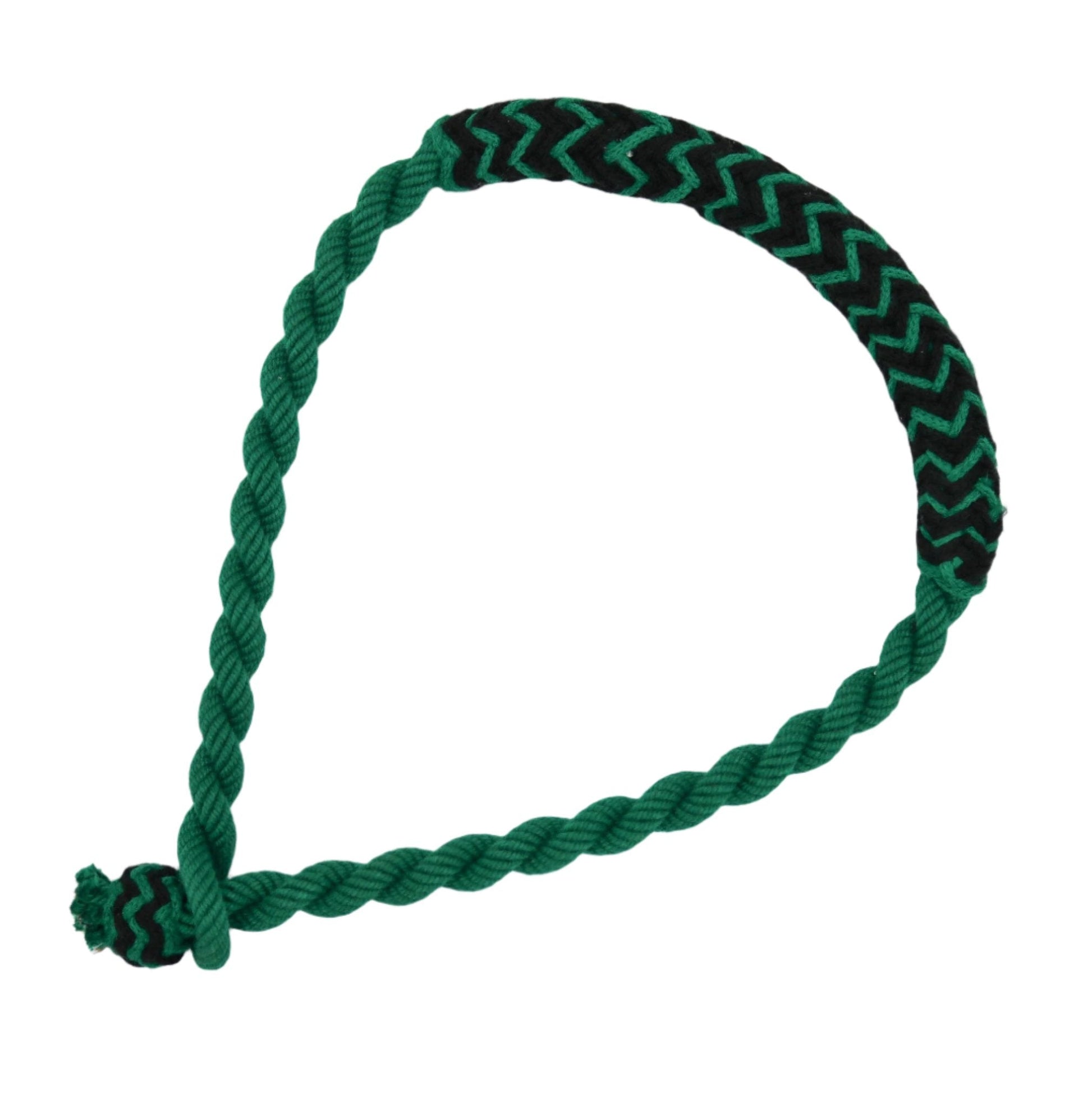 Green Cotton Braided Horse Caballo Bosal - M - Royal Saddles - Charro Bozal