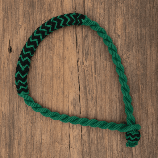 Green Cotton Braided Horse Caballo Bosal - M - Royal Saddles - Charro Bozal