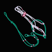Green MX Charros Original Halter Bosal/Rienda Set - M - Royal Saddles - Charro Bozal