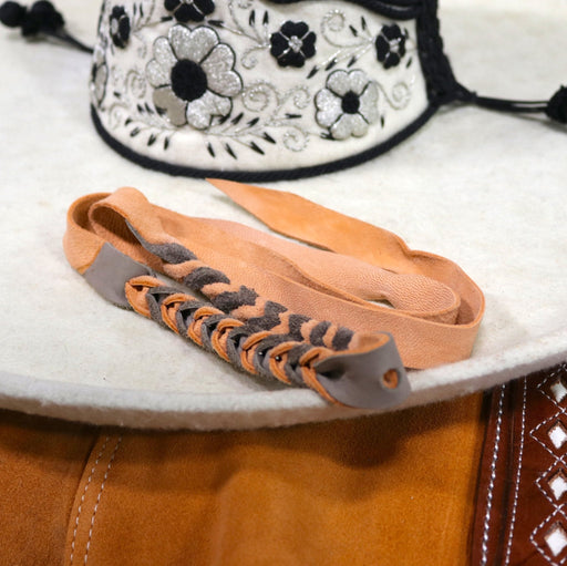 Gris Charro Barbiquejo Sombrero Strap - M - Royal Saddles - Sombreros Charros