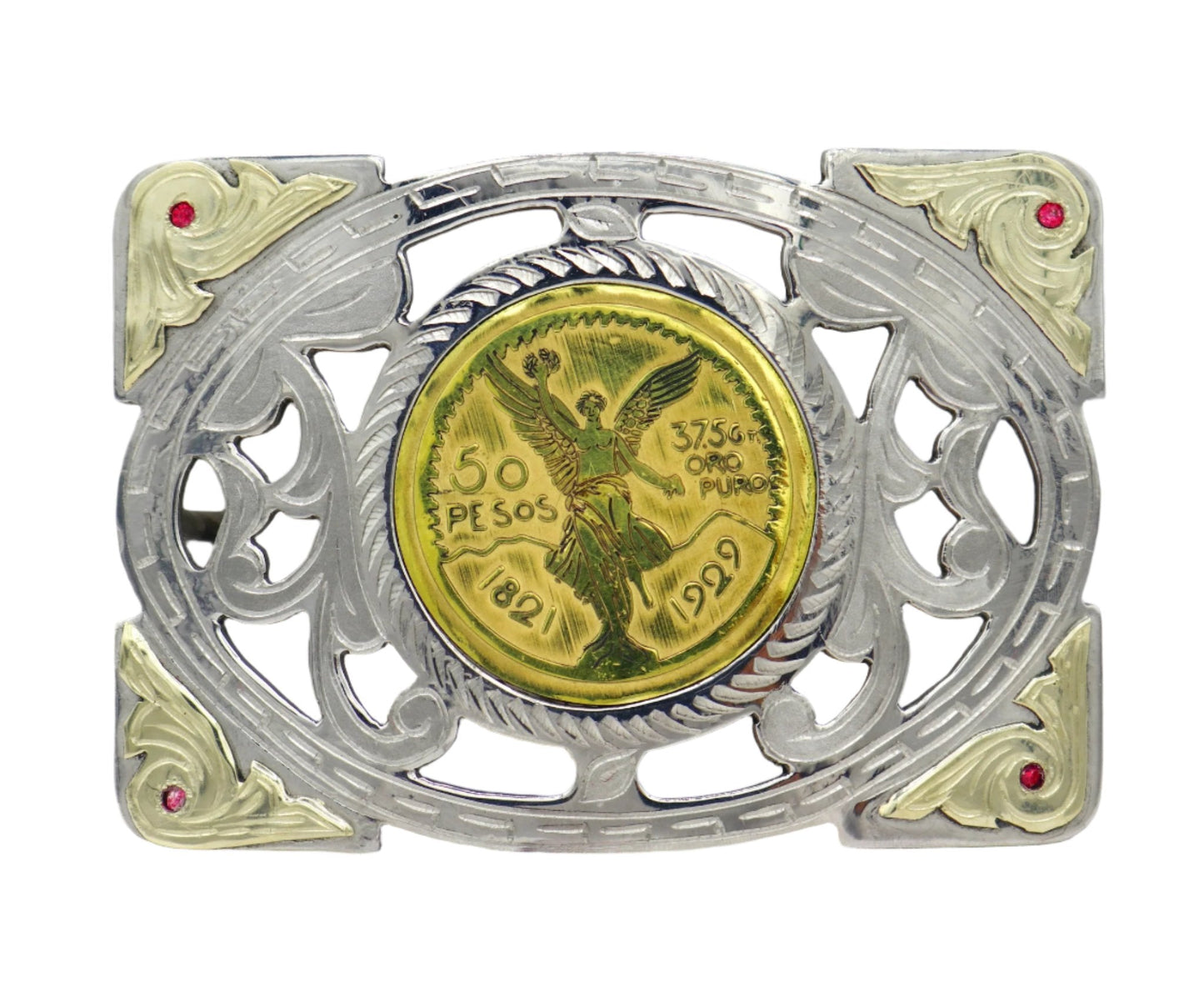 Hebilla Centenario Cuadrada Charro Buckle - M - Royal Saddles - Belts/Buckles