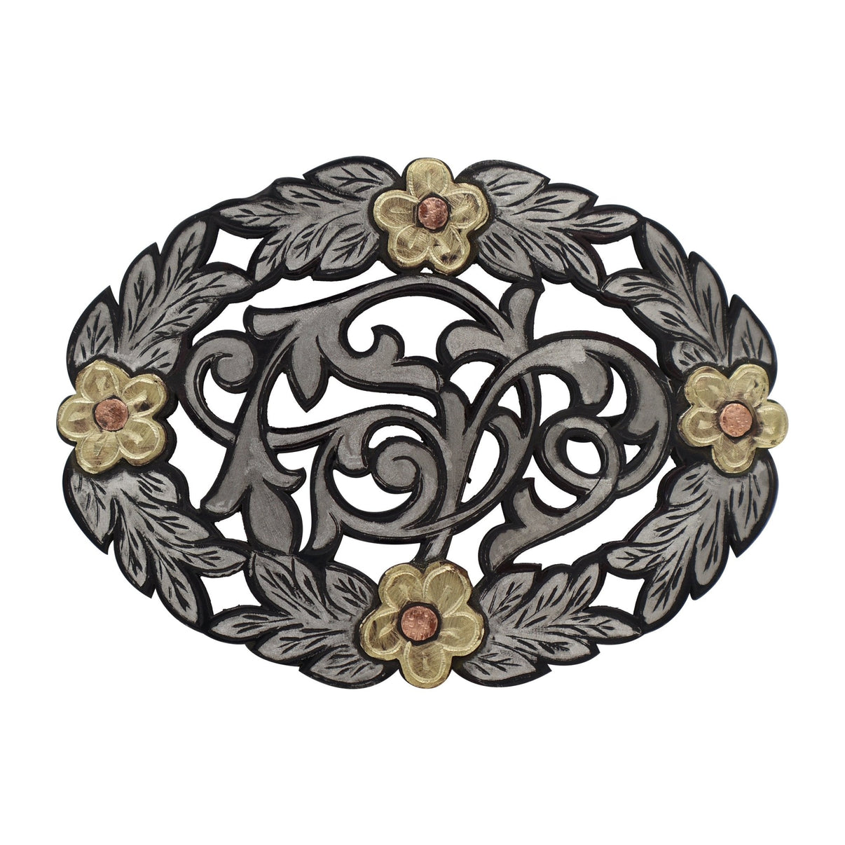 Hebilla Fina Charra Engraved Charros Buckle - M - Royal Saddles - Belts/Buckles