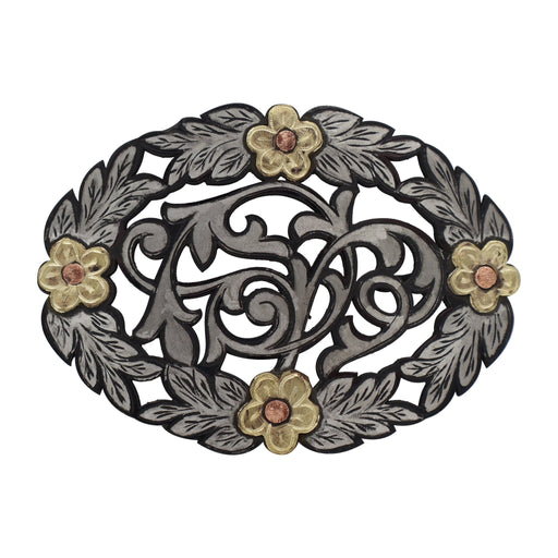 Hebilla Fina Charra Engraved Charros Buckle - M - Royal Saddles - Belts/Buckles