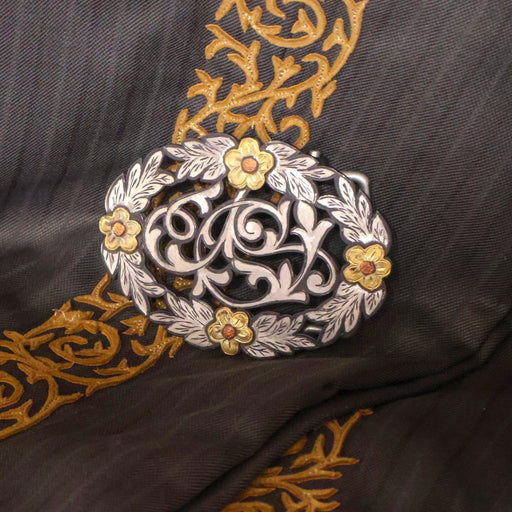 Hebilla Fina Charra Engraved Charros Buckle - M - Royal Saddles - Belts/Buckles