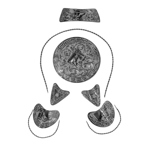 Herraje Acero 3D Montura Charra Horse Saddle Kit - M - Royal Saddles - Charro Saddle Parts