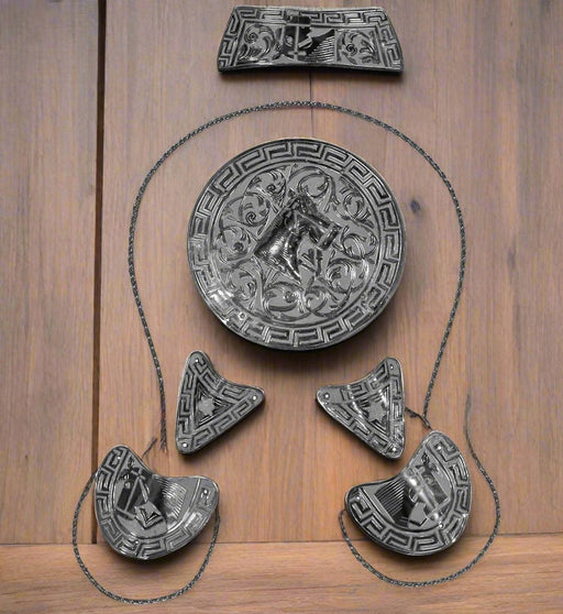 Herraje Acero 3D Montura Charra Horse Saddle Kit - M - Royal Saddles - Charro Saddle Parts