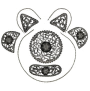 Herraje Black Fino Para Montura Charra Charro Saddle Kit - M - Royal Saddles - Charro Saddle Parts