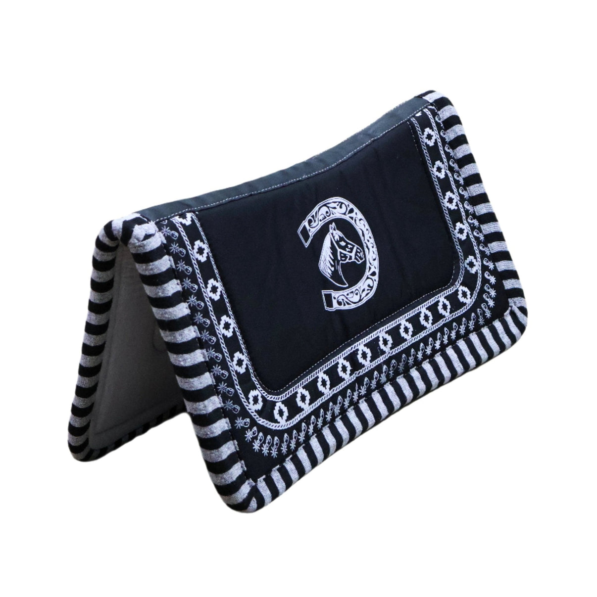 Horse Charro Carona Charra Negra Caballo - M - Royal Saddles - Charro Pads/Caronas