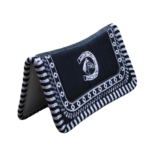 Horse Charro Carona Charra Negra Caballo - M - Royal Saddles - Charro Pads/Caronas