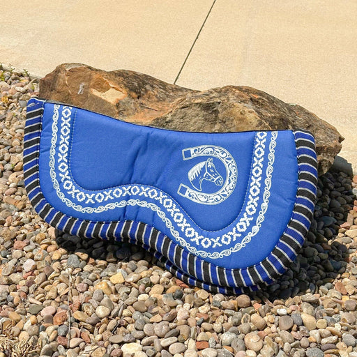 Horse Saddle Pad Azul Carona Charra Charreria - M - Royal Saddles - Charro Pads/Caronas