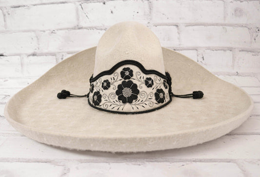 Sombrero MEX 60 Charro Hueso Claro Mexican Hat