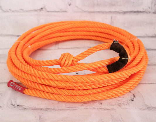39FT.  Charro Soga Naranja Para Florear Orange Trick Rope
