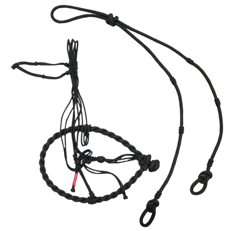 Charros Original Black Bosal/Rienda Set