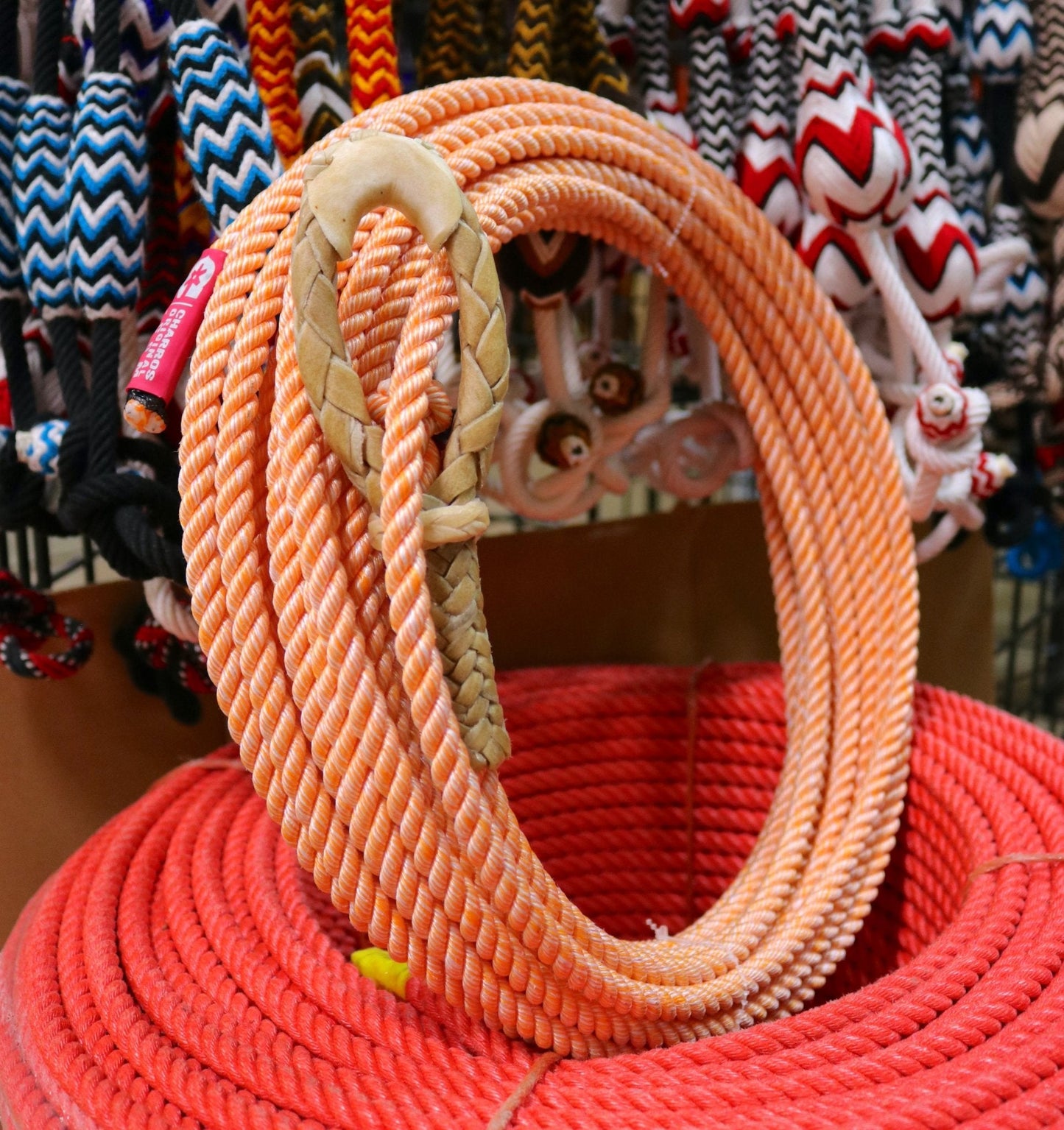 LIMITED 50FT Orange 10.25mm (Lead Core) Rope Soga Plomo - M - Royal Saddles - Ropes/Sogas