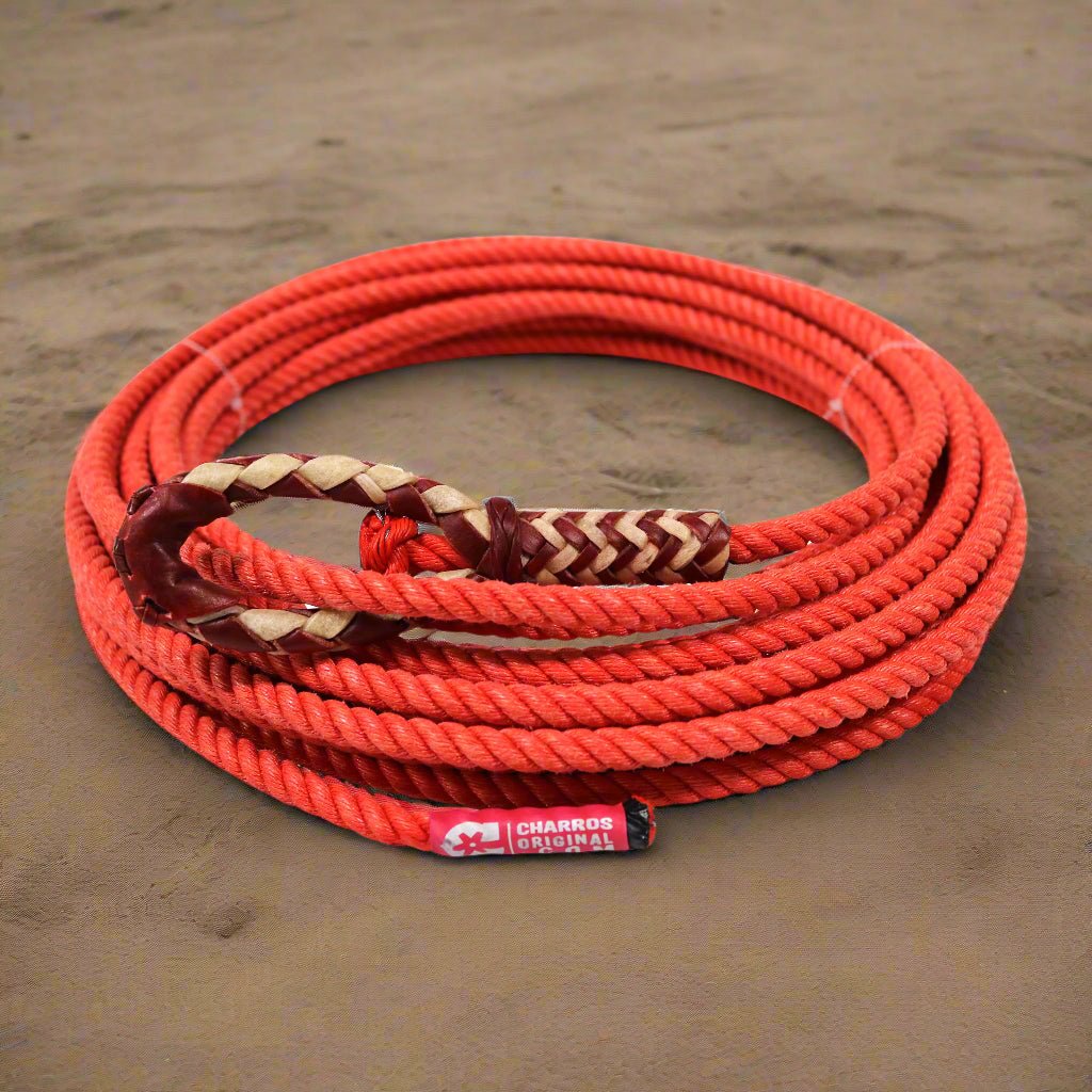 LIMITED 50FT Red 11mm (Lead Core) Rope Soga Plomo - M - Royal Saddles - Ropes/Sogas