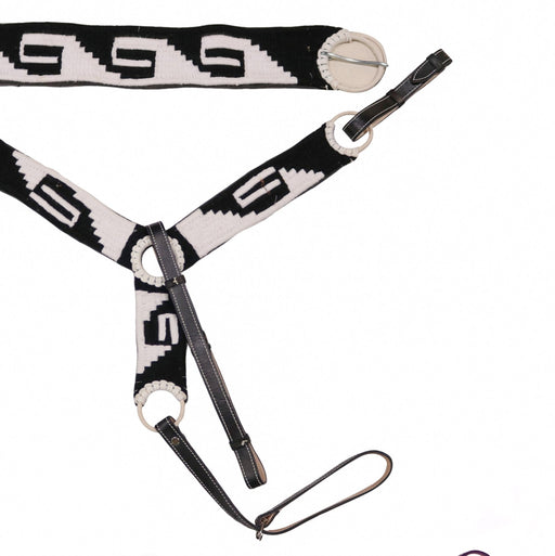 Mexican Greca Pecho Pretal Breast Collar 34.5" Cincho Charro - M - Royal Saddles - Charro Breastcollar/Pechera